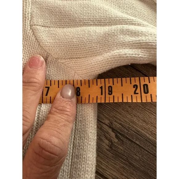 Vintage Liz Claiborne Striped Ribbed Knit Button-Up Sweater Petite P - Picture 7 of 9